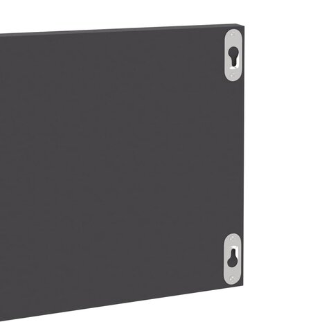 Wandschappen 2 st 80x11,5x18 cm bewerkt hout hoogglans grijs 6