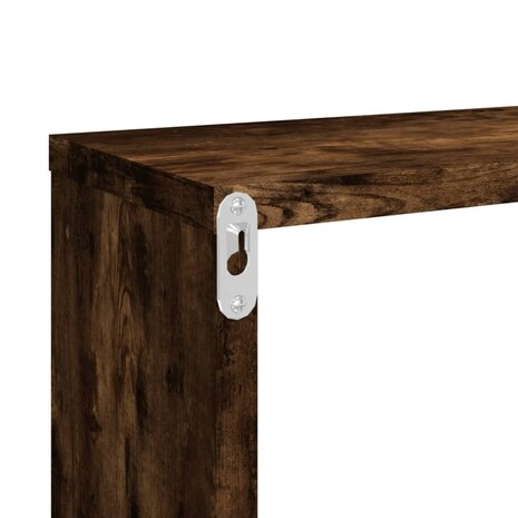 Wandschappen kubus 2 st 80x15x26,5 cm hout gerookt eikenkleurig 8