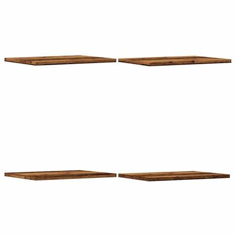 Wandschappen 4 st 40x30x1,5 cm bewerkt hout oud houtkleurig 2