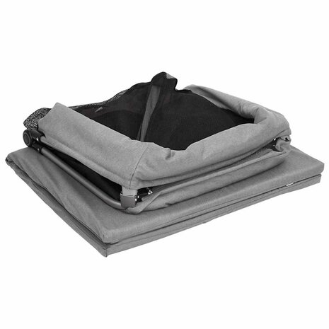 Babybox met matras linnen lichtgrijs 9