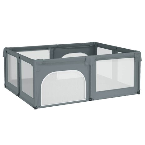 Babybox met 2 deuren oxford stof lichtgrijs 2