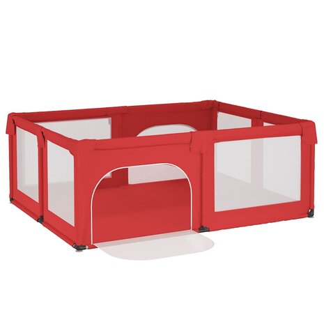 Babybox met 2 deuren oxford stof rood 5
