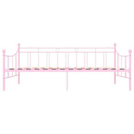 Slaapbankframe metaal roze 90x200 cm 4
