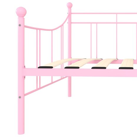 Slaapbankframe metaal roze 90x200 cm 6