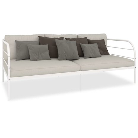 Bedbankframe metaal wit 90x200 cm 2