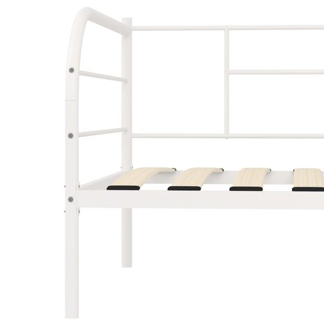 Bedbankframe metaal wit 90x200 cm 6