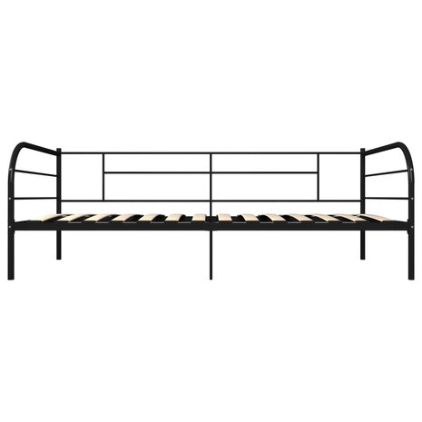 Bedbankframe metaal zwart 90x200 cm  4