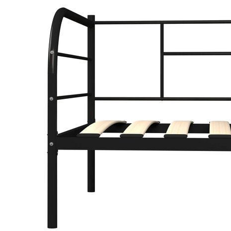 Bedbankframe metaal zwart 90x200 cm  6