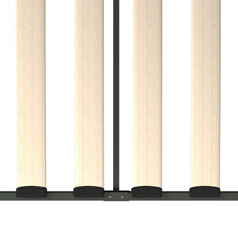 Bedbankframe metaal grijs 90x200 cm 7