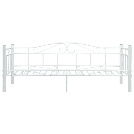 Bedbankframe metaal wit 90x200 cm 5