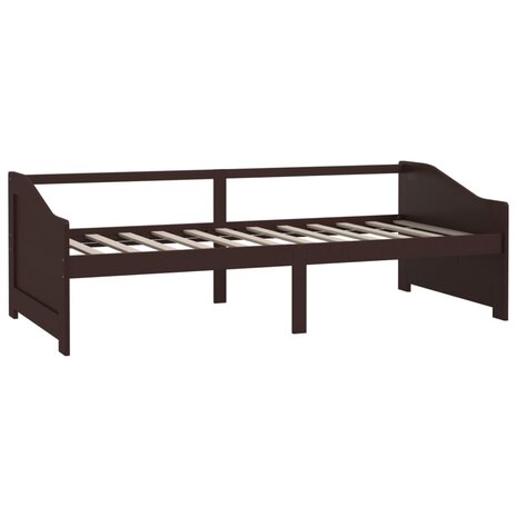 Bedbank 3-zits massief grenenhout donkerbruin 90x200 cm 3