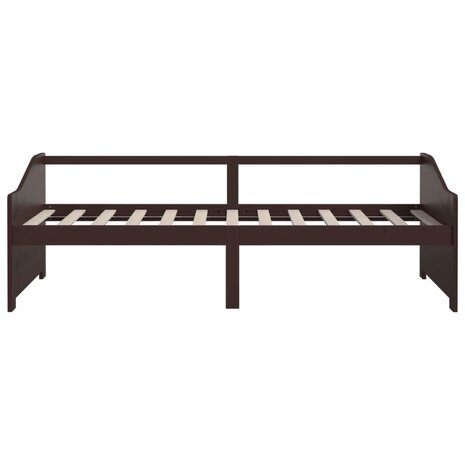 Bedbank 3-zits massief grenenhout donkerbruin 90x200 cm 4