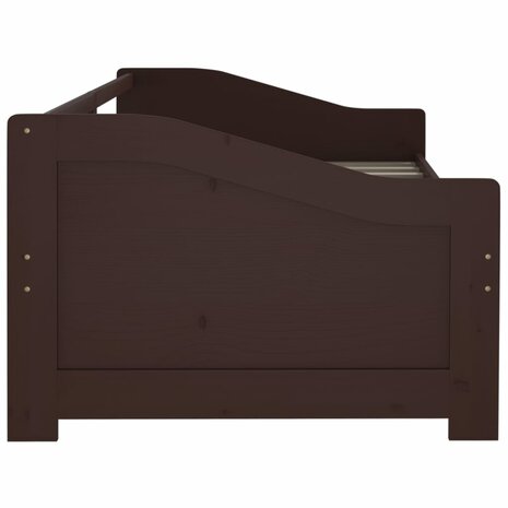 Bedbank 3-zits massief grenenhout donkerbruin 90x200 cm 5