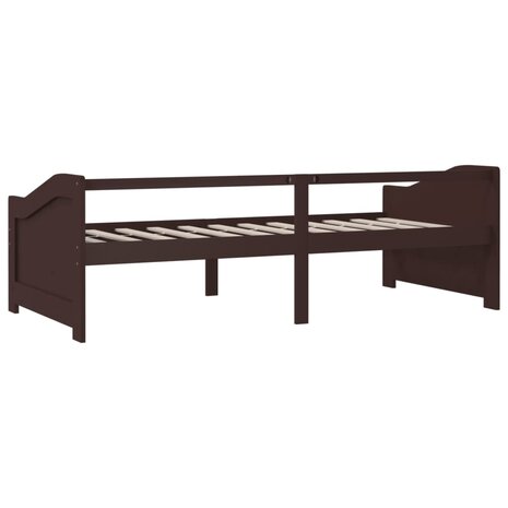 Bedbank 3-zits massief grenenhout donkerbruin 90x200 cm 6