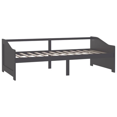 Bedbank 3-zits massief grenenhout donkergrijs 90x200 cm 3