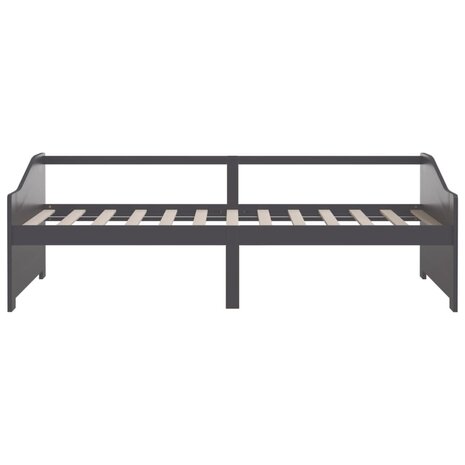 Bedbank 3-zits massief grenenhout donkergrijs 90x200 cm 4