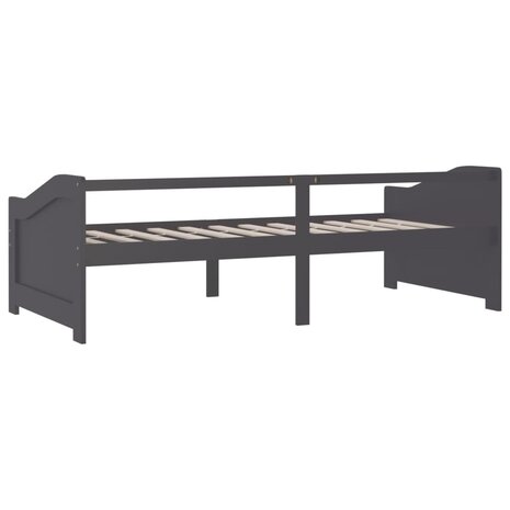 Bedbank 3-zits massief grenenhout donkergrijs 90x200 cm 6