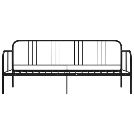 Slaapbankframe metaal zwart 90x200 cm 3