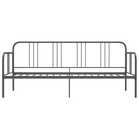 Slaapbankframe metaal grijs 90x200 cm 3