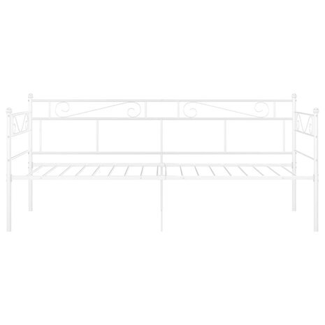 Slaapbankframe metaal wit 90x200 cm 4