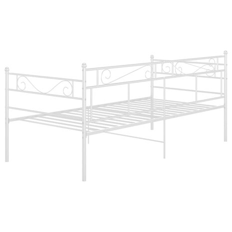Slaapbankframe metaal wit 90x200 cm 5