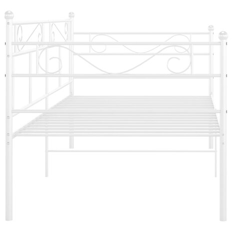 Slaapbankframe metaal wit 90x200 cm 6