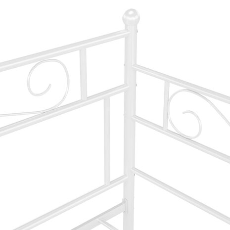Slaapbankframe metaal wit 90x200 cm 7