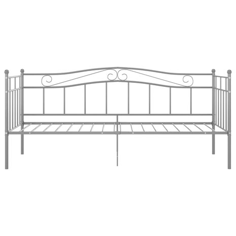 Slaapbankframe metaal grijs 90x200 cm 4