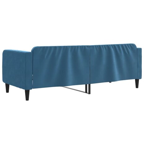 Slaapbank 80x200 cm fluweel blauw 5