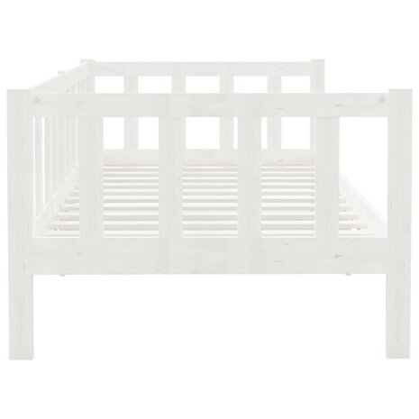 Bedbank massief grenenhout wit 90x200 cm 7