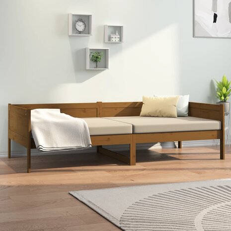 Slaapbank massief grenenhout honingbruin 80x200 cm 7