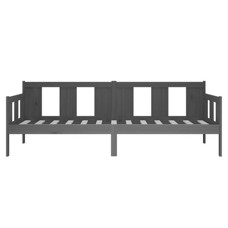Slaapbank massief grenenhout grijs 80x200 cm 7