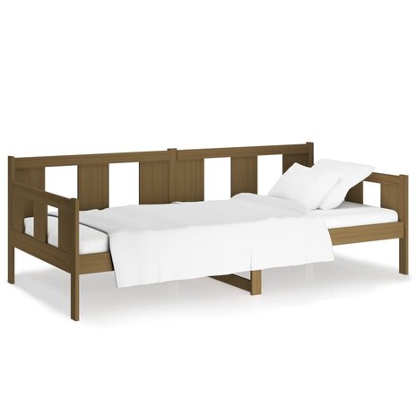 Slaapbank massief grenenhout honingbruin 80x200 cm 2