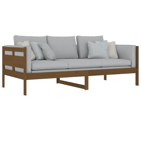 Slaapbank massief grenenhout honingbruin 90x200 cm 8