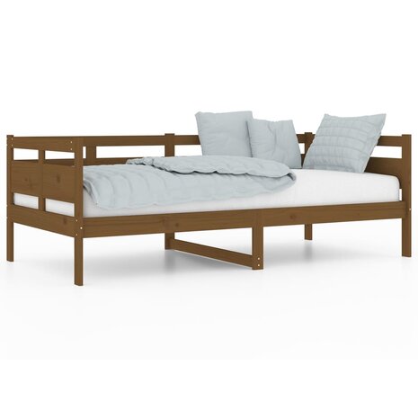 Slaapbank massief grenenhout honingbruin 90x190 cm 2