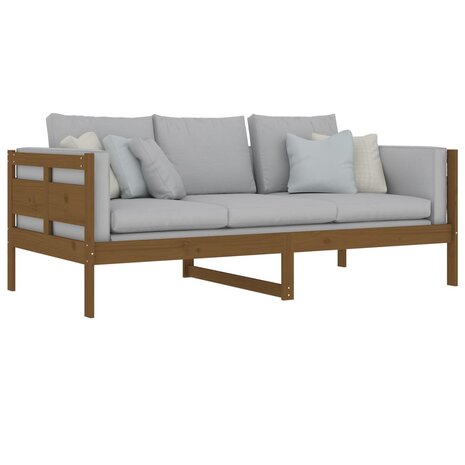 Slaapbank massief grenenhout honingbruin 90x190 cm 8