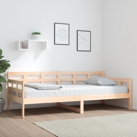 Slaapbank 90x200 cm massief grenenhout 1