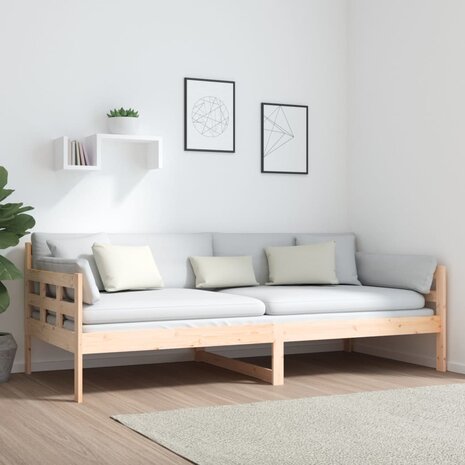 Slaapbank 90x200 cm massief grenenhout 4