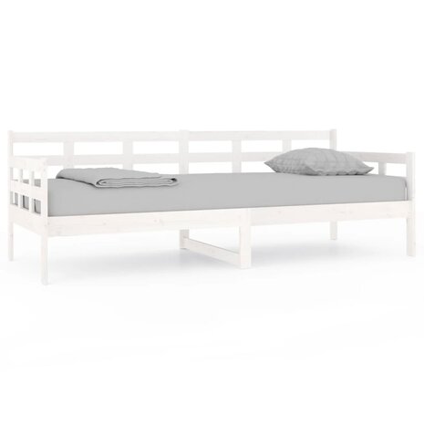 Slaapbank massief grenenhout wit 80x200 cm 2