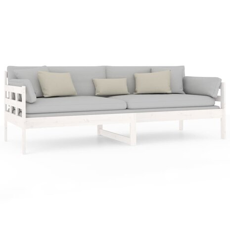 Slaapbank massief grenenhout wit 80x200 cm 5