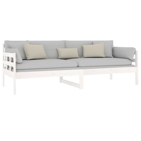 Slaapbank massief grenenhout wit 80x200 cm 6