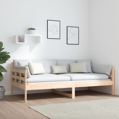 Slaapbank massief grenenhout 90x190 cm 4