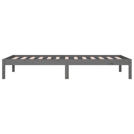 Slaapbank 90x190 cm massief grenenhout grijs 9