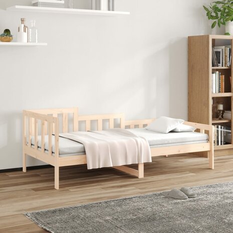 Slaapbank zonder matras 90x200 cm massief grenenhout 1