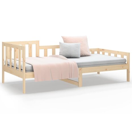 Slaapbank zonder matras 90x200 cm massief grenenhout 5