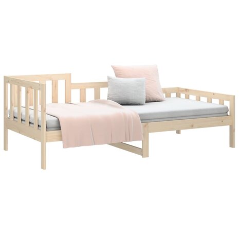 Slaapbank zonder matras 90x200 cm massief grenenhout 6