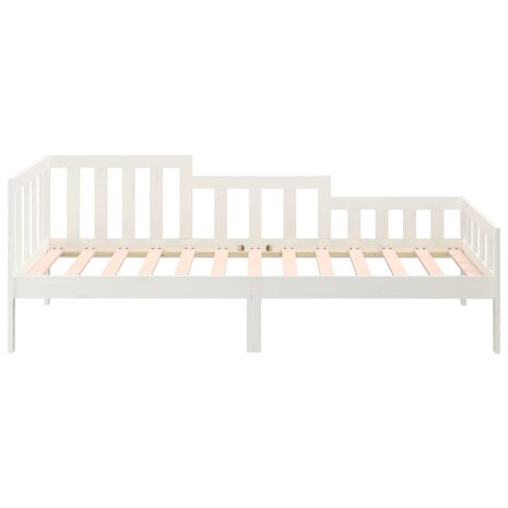 Slaapbank zonder matras 90x190 cm massief grenenhout wit 8