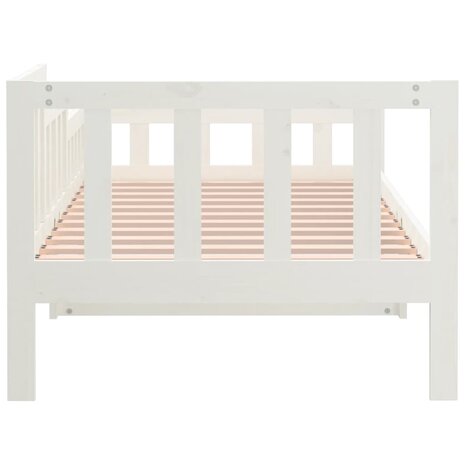Slaapbank zonder matras 90x190 cm massief grenenhout wit 9