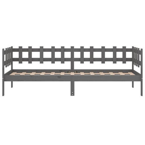 Slaapbank 80x200 cm massief grenenhout grijs 8