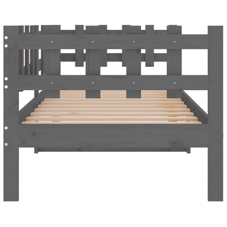 Slaapbank 80x200 cm massief grenenhout grijs 9